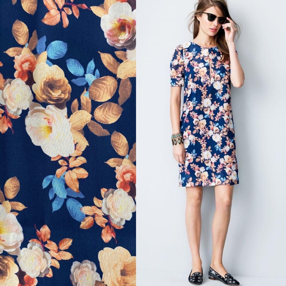 NWT J. CREW Women Silk Mini Dress sz 00/XXS Crew Neck Short Sleeves Lined $188